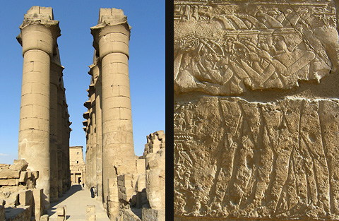 Amenhotep's Colonnade and scene from Opet