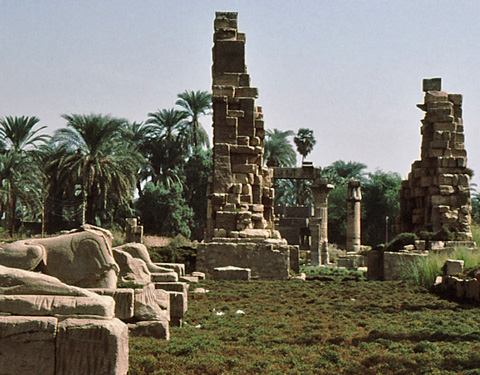 Sphinxes leading to the hypostyle hall