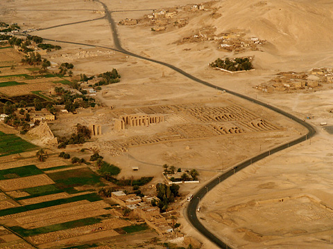 The Ramesseum from the air